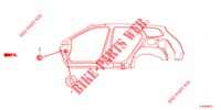 GUMMITUELLE (LATERAL) für Honda ACCORD TOURER 2.0 EXECUTIVE 5 Türen 5 gang automatikgetriebe 2013