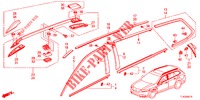 ZIERLEISTE/DACHSCHIENE  für Honda ACCORD TOURER 2.0 S 5 Türen 6 gang-Schaltgetriebe 2013