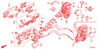 TUERSCHLOESSER, HINTEN/AEUSSERER GRIFF  für Honda ACCORD TOURER 2.0 S 5 Türen 5 gang automatikgetriebe 2013