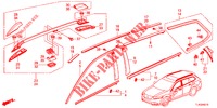 ZIERLEISTE/DACHSCHIENE  für Honda ACCORD TOURER 2.4 S 5 Türen 6 gang-Schaltgetriebe 2013
