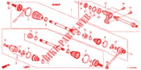 ANTRIEBSWELLE, VORNE/HALBWELLE (2.0L) für Honda ACCORD 2.0 COMFORT 4 Türen 6 gang-Schaltgetriebe 2012
