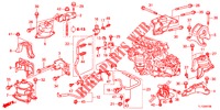 MOTORBEFESTIGUNGEN (2.0L) (MT) für Honda ACCORD 2.0 ELEGANCE 4 Türen 6 gang-Schaltgetriebe 2012