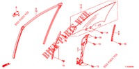 VORDERE TUERSCHEIBE/TUERREGLER  für Honda ACCORD 2.0 ELEGANCE 4 Türen 5 gang automatikgetriebe 2012