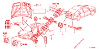EMBLEME/WARNETIKETTEN  für Honda ACCORD 2.0 S 4 Türen 6 gang-Schaltgetriebe 2012