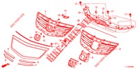 GRILL, VORNE/ZIERLEISTE  für Honda ACCORD 2.0 S 4 Türen 5 gang automatikgetriebe 2012