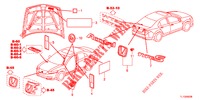 EMBLEME/WARNETIKETTEN  für Honda ACCORD DIESEL 2.2 COMFORT 4 Türen 6 gang-Schaltgetriebe 2012