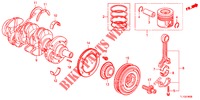 KURBELWELLE/KOLBEN (DIESEL) für Honda ACCORD DIESEL 2.2 COMFORT 4 Türen 6 gang-Schaltgetriebe 2012