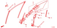 VORDERE TUERSCHEIBE/TUERREGLER  für Honda ACCORD DIESEL 2.2 COMFORT 4 Türen 6 gang-Schaltgetriebe 2012