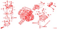 MOTORBEFESTIGUNGEN (DIESEL) (AT) für Honda ACCORD DIESEL 2.2 COMFORT 4 Türen 5 gang automatikgetriebe 2012