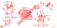 MOTORBEFESTIGUNGEN (DIESEL) (MT) für Honda ACCORD DIESEL 2.2 S 4 Türen 6 gang-Schaltgetriebe 2012