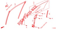 VORDERE TUERSCHEIBE/TUERREGLER  für Honda ACCORD DIESEL 2.2 S 4 Türen 6 gang-Schaltgetriebe 2012