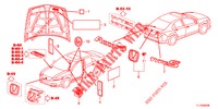 EMBLEME/WARNETIKETTEN  für Honda ACCORD DIESEL 2.2 SH 4 Türen 6 gang-Schaltgetriebe 2012
