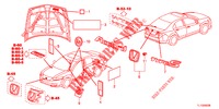EMBLEME/WARNETIKETTEN  für Honda ACCORD 2.4 TYPE S 4 Türen 6 gang-Schaltgetriebe 2012
