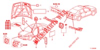 EMBLEME/WARNETIKETTEN  für Honda ACCORD 2.4 TYPE S 4 Türen 5 gang automatikgetriebe 2012