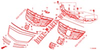 GRILL, VORNE/ZIERLEISTE  für Honda ACCORD 2.4 TYPE S 4 Türen 5 gang automatikgetriebe 2012