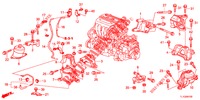 MOTORBEFESTIGUNGEN (2.4L) (AT) für Honda ACCORD 2.4 TYPE S 4 Türen 5 gang automatikgetriebe 2012