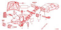 EMBLEME/WARNETIKETTEN  für Honda ACCORD 2.4 S 4 Türen 6 gang-Schaltgetriebe 2012