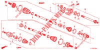 ANTRIEBSWELLE, VORNE/HALBWELLE (DIESEL) für Honda ACCORD DIESEL 2.2 COMFORT 4 Türen 6 gang-Schaltgetriebe 2013