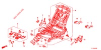 VORNE SITZKOMPONENTEN (D.) (SIEGE REGLAGE MANUEL) für Honda ACCORD DIESEL 2.2 COMFORT 4 Türen 5 gang automatikgetriebe 2013
