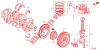 KURBELWELLE/KOLBEN (DIESEL) für Honda ACCORD DIESEL 2.2 ELEGANCE 4 Türen 6 gang-Schaltgetriebe 2013