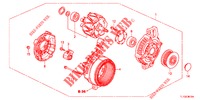 LICHTMASCHINE (DENSO) (DIESEL) für Honda ACCORD DIESEL 2.2 ELEGANCE 4 Türen 6 gang-Schaltgetriebe 2013