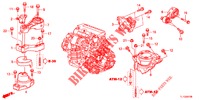 MOTORBEFESTIGUNGEN (DIESEL) (AT) für Honda ACCORD DIESEL 2.2 ELEGANCE 4 Türen 5 gang automatikgetriebe 2013