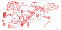 EMBLEME/WARNETIKETTEN  für Honda ACCORD DIESEL 2.2 LUXURY 4 Türen 5 gang automatikgetriebe 2013