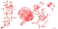 MOTORBEFESTIGUNGEN (DIESEL) (AT) für Honda ACCORD DIESEL 2.2 LUXURY 4 Türen 5 gang automatikgetriebe 2013