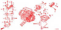 MOTORBEFESTIGUNGEN (DIESEL) (AT) für Honda ACCORD DIESEL 2.2 ELEGANCE 4 Türen 5 gang automatikgetriebe 2012
