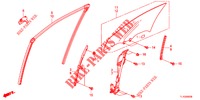 VORDERE TUERSCHEIBE/TUERREGLER  für Honda ACCORD DIESEL 2.2 ELEGANCE 4 Türen 5 gang automatikgetriebe 2012