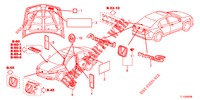 EMBLEME/WARNETIKETTEN  für Honda ACCORD DIESEL 2.2 LUXURY H 4 Türen 6 gang-Schaltgetriebe 2013