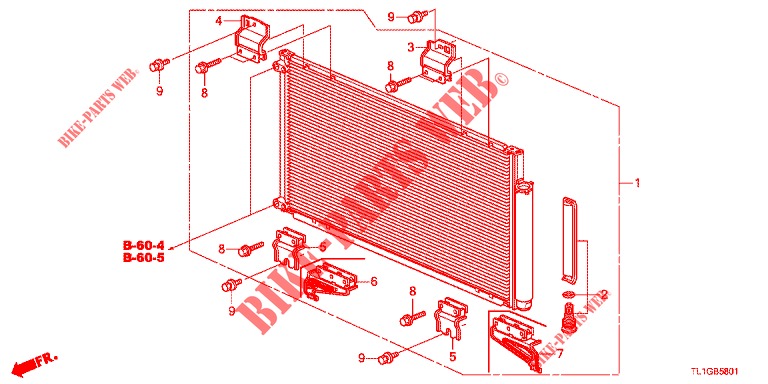 KLIMAANLAGE (CONDENSATEUR) (DIESEL) für Honda ACCORD DIESEL 2.2 S 4 Türen 6 gang-Schaltgetriebe 2013
