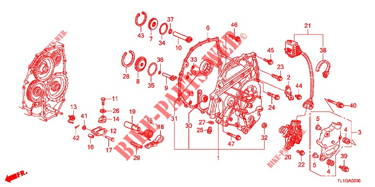 L. SEITENABDECKUNG  für Honda ACCORD 2.4 S 4 Türen 5 gang automatikgetriebe 2013