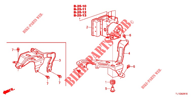 VSA MODULATOR(RH)('00 )  für Honda ACCORD 2.4 S 4 Türen 5 gang automatikgetriebe 2013