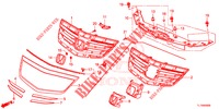 GRILL, VORNE/ZIERLEISTE  für Honda ACCORD 2.0 COMFORT 4 Türen 6 gang-Schaltgetriebe 2014