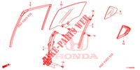 HINTERE TUERFENSTERSCHEIBE/TUERREGLER  für Honda ACCORD 2.0 COMFORT 4 Türen 6 gang-Schaltgetriebe 2014