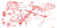 EMBLEME/WARNETIKETTEN  für Honda ACCORD 2.0 ELEGANCE 4 Türen 6 gang-Schaltgetriebe 2014