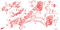 TUERSCHLOESSER, HINTEN/AEUSSERER GRIFF  für Honda ACCORD 2.0 ELEGANCE 4 Türen 5 gang automatikgetriebe 2014