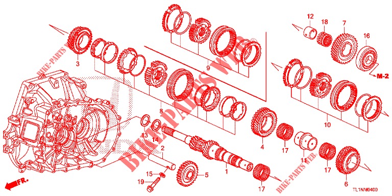 HAUPTWELLE  für Honda ACCORD 2.0 ELEGANCE PACK 4 Türen 6 gang-Schaltgetriebe 2014