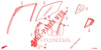 HINTERE TUERFENSTERSCHEIBE/TUERREGLER  für Honda ACCORD 2.0 ELEGANCE PACK 4 Türen 5 gang automatikgetriebe 2014