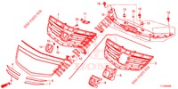 GRILL, VORNE/ZIERLEISTE  für Honda ACCORD 2.0 EXECUTIVE 4 Türen 6 gang-Schaltgetriebe 2014