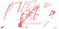 HINTERE TUERFENSTERSCHEIBE/TUERREGLER  für Honda ACCORD 2.0 EXECUTIVE 4 Türen 5 gang automatikgetriebe 2014