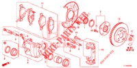 VORDERRADBREMSE (1) für Honda ACCORD 2.0 S 4 Türen 6 gang-Schaltgetriebe 2014