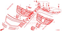 GRILL, VORNE/ZIERLEISTE  für Honda ACCORD 2.0 S 4 Türen 5 gang automatikgetriebe 2014