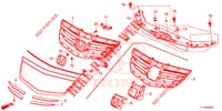 GRILL, VORNE/ZIERLEISTE  für Honda ACCORD DIESEL 2.2 COMFORT 4 Türen 6 gang-Schaltgetriebe 2014