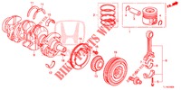 KURBELWELLE/KOLBEN (DIESEL) für Honda ACCORD DIESEL 2.2 COMFORT 4 Türen 6 gang-Schaltgetriebe 2014