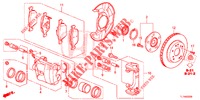 VORDERRADBREMSE (1) für Honda ACCORD DIESEL 2.2 COMFORT 4 Türen 6 gang-Schaltgetriebe 2014