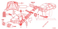 EMBLEME/WARNETIKETTEN  für Honda ACCORD DIESEL 2.2 COMFORT 4 Türen 5 gang automatikgetriebe 2014