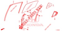 HINTERE TUERFENSTERSCHEIBE/TUERREGLER  für Honda ACCORD DIESEL 2.2 COMFORT 4 Türen 5 gang automatikgetriebe 2014