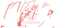HINTERE TUERFENSTERSCHEIBE/TUERREGLER  für Honda ACCORD DIESEL 2.2 ELEGANCE 4 Türen 5 gang automatikgetriebe 2014
